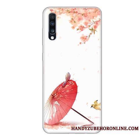 Hoesje Samsung Galaxy A70 Spotprent Groen Wind, Hoes Samsung Galaxy A70 Zacht Anti-falltelefoon