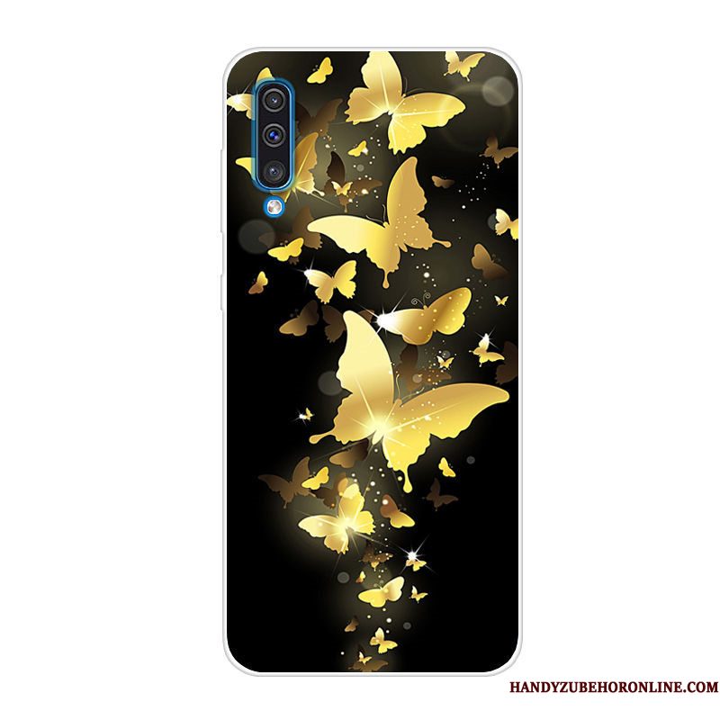 Hoesje Samsung Galaxy A70 Zacht Anti-fall Trend, Hoes Samsung Galaxy A70 Zakken Telefoon Blauw