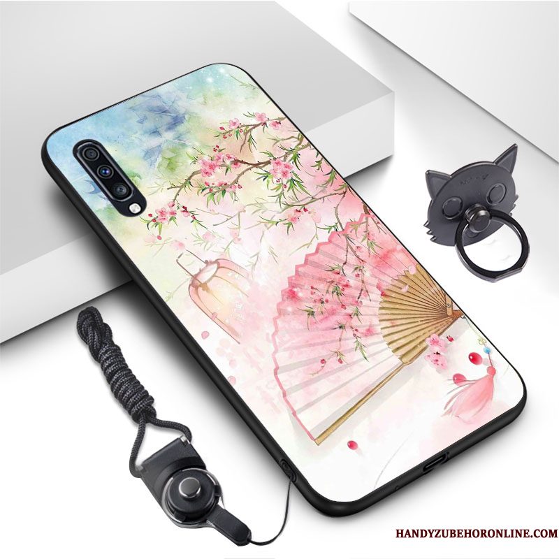 Hoesje Samsung Galaxy A70 Zacht Geel Pas, Hoes Samsung Galaxy A70 Zakken Telefoon Wind