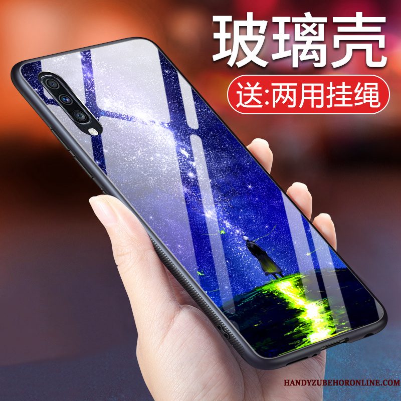 Hoesje Samsung Galaxy A70 Zacht Glas Persoonlijk, Hoes Samsung Galaxy A70 Scheppend Anti-falltelefoon