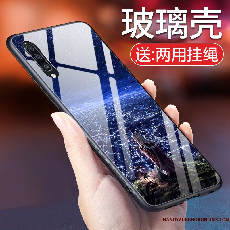 Hoesje Samsung Galaxy A70 Zacht Glas Persoonlijk, Hoes Samsung Galaxy A70 Scheppend Anti-falltelefoon