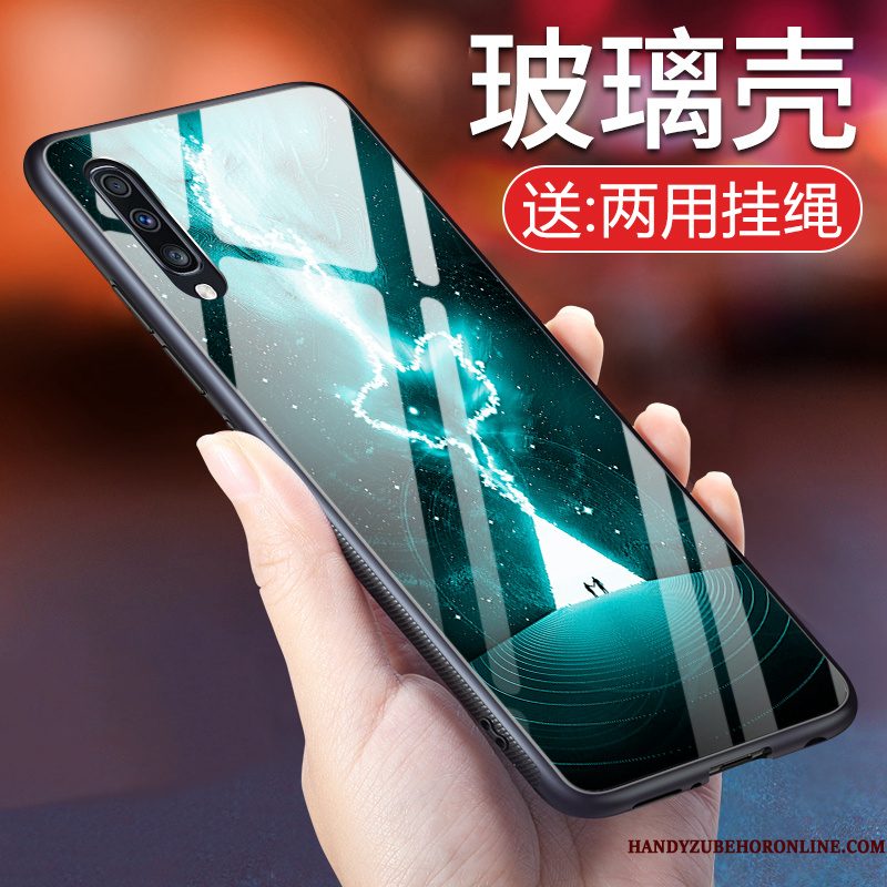 Hoesje Samsung Galaxy A70 Zacht Glas Persoonlijk, Hoes Samsung Galaxy A70 Scheppend Anti-falltelefoon