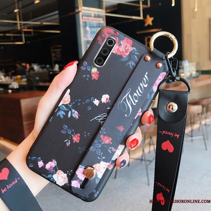 Hoesje Samsung Galaxy A70 Zacht Telefoon Zwart, Hoes Samsung Galaxy A70 Mode Hanger Anti-fall