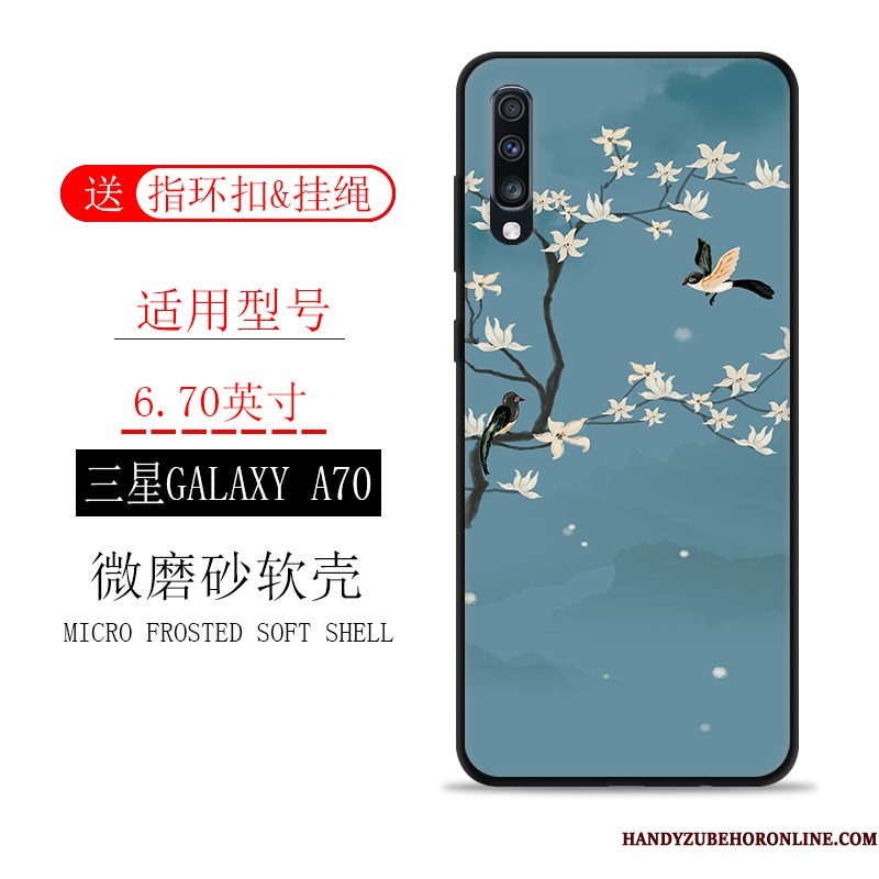 Hoesje Samsung Galaxy A70 Zakken Telefoon Wind, Hoes Samsung Galaxy A70 Zacht Landschap Inkt