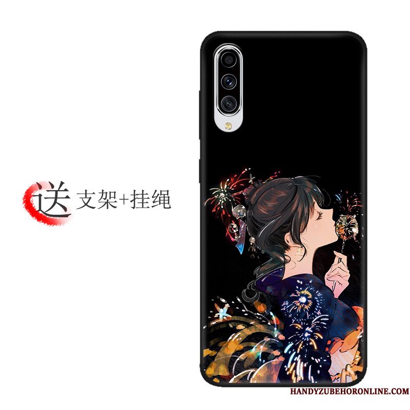 Hoesje Samsung Galaxy A70s Bescherming Anti-fall Lovers, Hoes Samsung Galaxy A70s Zakken Patroon Skärmskydd