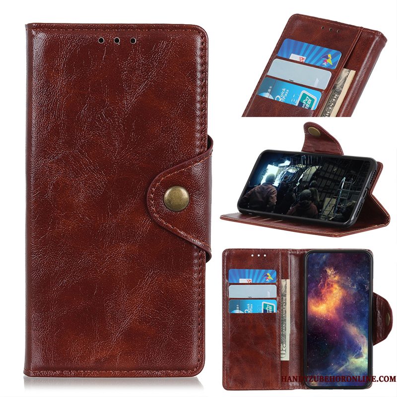 Hoesje Samsung Galaxy A70s Folio Kaarttelefoon, Hoes Samsung Galaxy A70s Leer Skärmskydd Tempereren