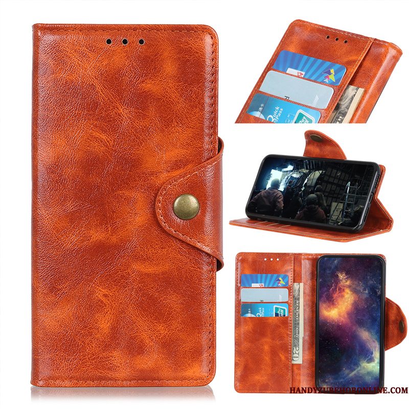 Hoesje Samsung Galaxy A70s Folio Kaarttelefoon, Hoes Samsung Galaxy A70s Leer Skärmskydd Tempereren