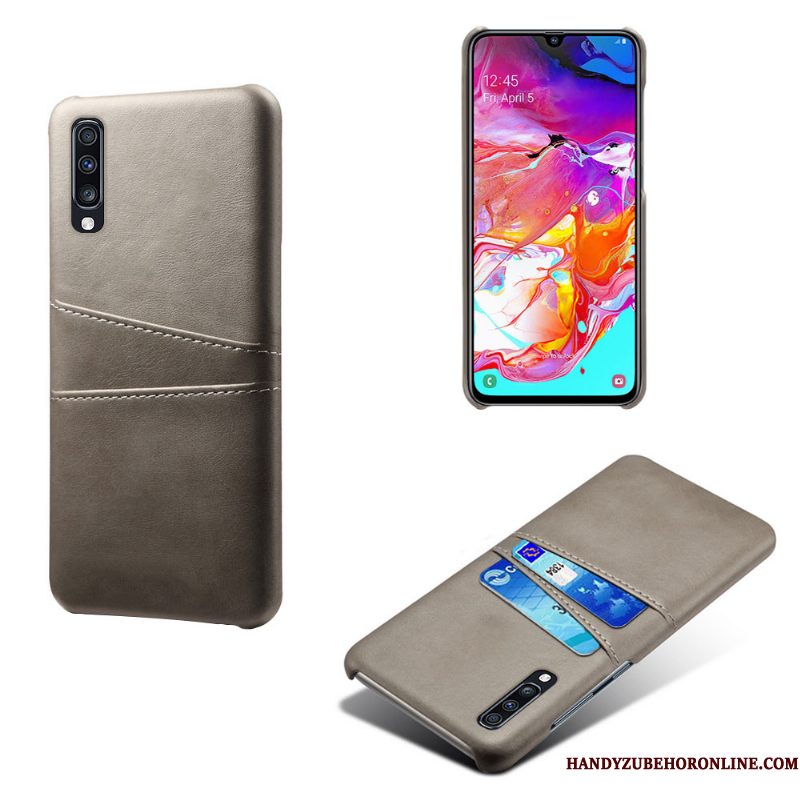 Hoesje Samsung Galaxy A70s Scheppend Rood Kwaliteit, Hoes Samsung Galaxy A70s Leer Persoonlijk Kaart