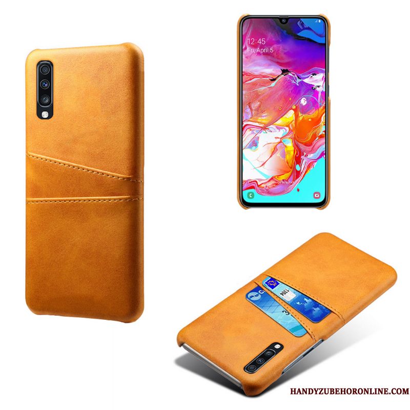 Hoesje Samsung Galaxy A70s Scheppend Rood Kwaliteit, Hoes Samsung Galaxy A70s Leer Persoonlijk Kaart