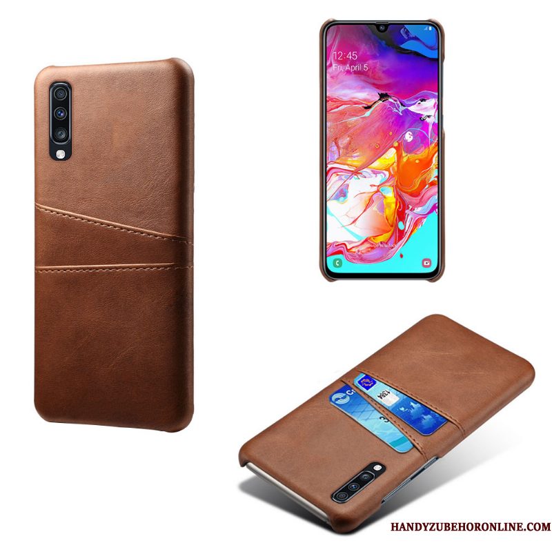 Hoesje Samsung Galaxy A70s Scheppend Rood Kwaliteit, Hoes Samsung Galaxy A70s Leer Persoonlijk Kaart