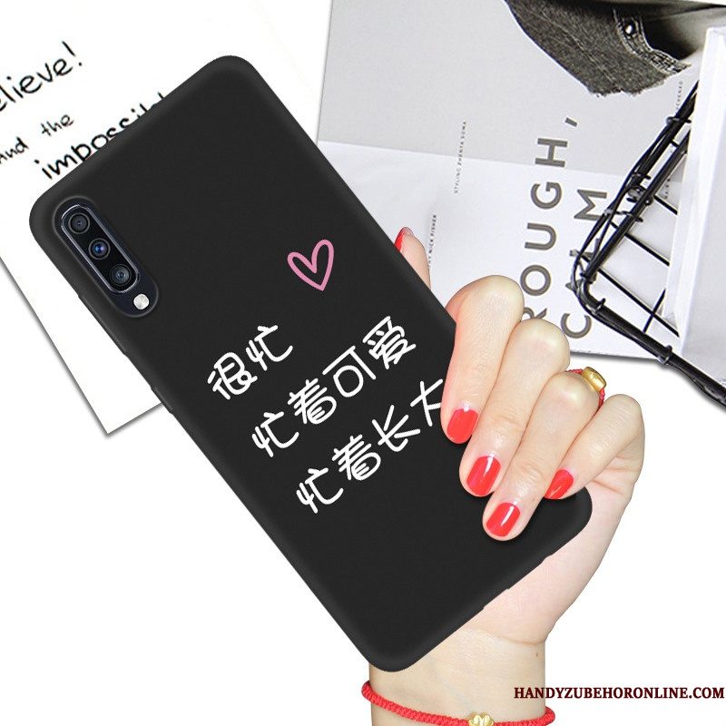 Hoesje Samsung Galaxy A70s Siliconen Hanger Zwart, Hoes Samsung Galaxy A70s Zacht Telefoon