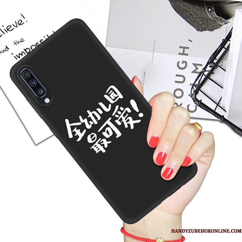 Hoesje Samsung Galaxy A70s Siliconen Hanger Zwart, Hoes Samsung Galaxy A70s Zacht Telefoon