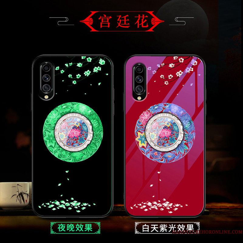 Hoesje Samsung Galaxy A70s Zakken Rood Glas, Hoes Samsung Galaxy A70s Ringtelefoon