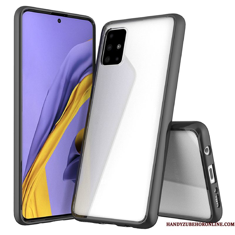 Hoesje Samsung Galaxy A71 Anti-fall Doorzichtig, Hoes Samsung Galaxy A71 Telefoon Omlijsting