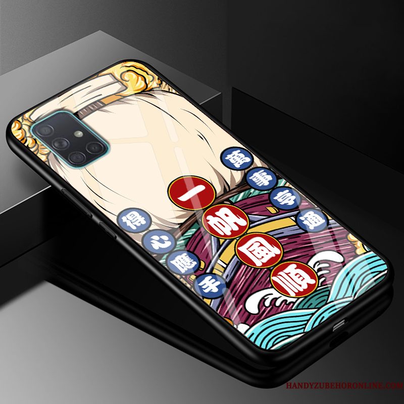 Hoesje Samsung Galaxy A71 Bescherming Hard Glas, Hoes Samsung Galaxy A71 Zakken Telefoon Trendy Merk