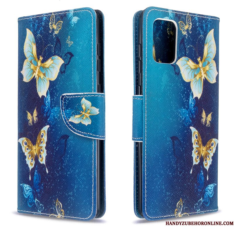 Hoesje Samsung Galaxy A71 Geschilderd Telefoon Blauw, Hoes Samsung Galaxy A71 Ondersteuning