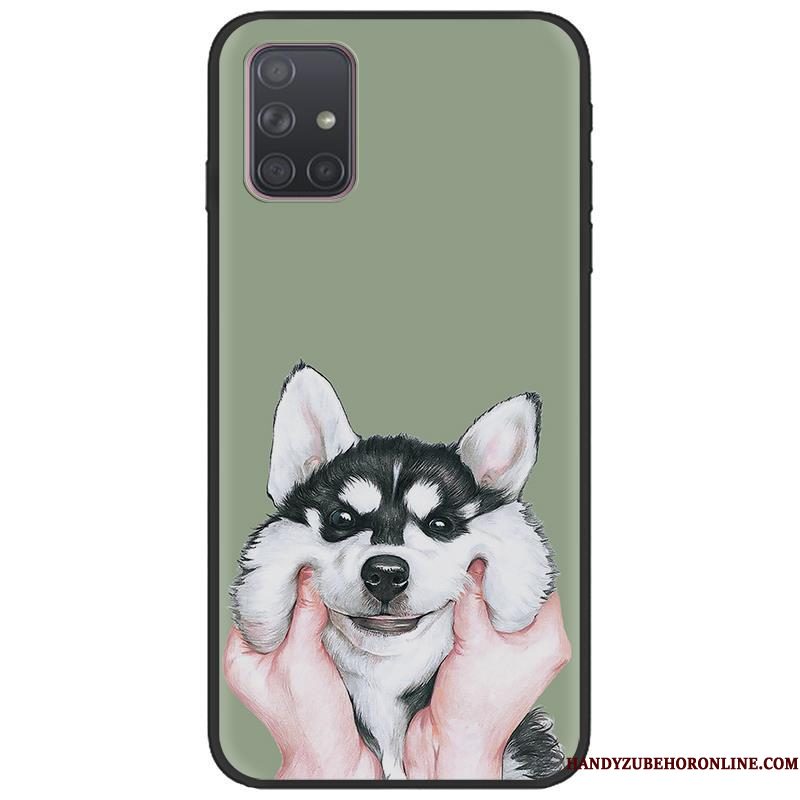 Hoesje Samsung Galaxy A71 Geschilderd Telefoon Schrobben, Hoes Samsung Galaxy A71 Scheppend Hete Verkoop Zwart