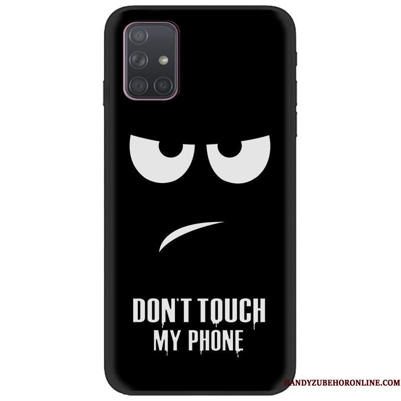 Hoesje Samsung Galaxy A71 Geschilderd Telefoon Schrobben, Hoes Samsung Galaxy A71 Scheppend Hete Verkoop Zwart