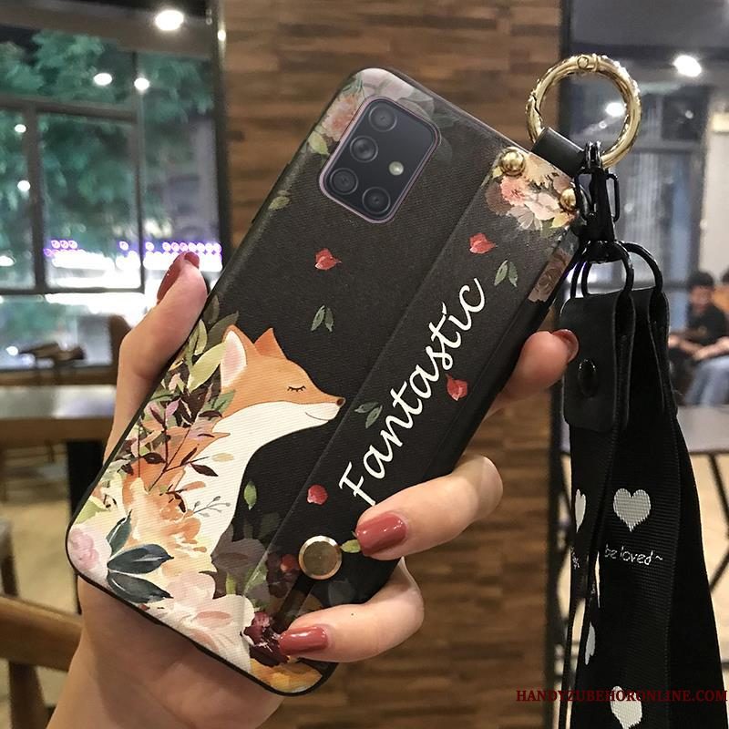 Hoesje Samsung Galaxy A71 Scheppend Telefoon Vers, Hoes Samsung Galaxy A71 Zacht Hanger Bloemen