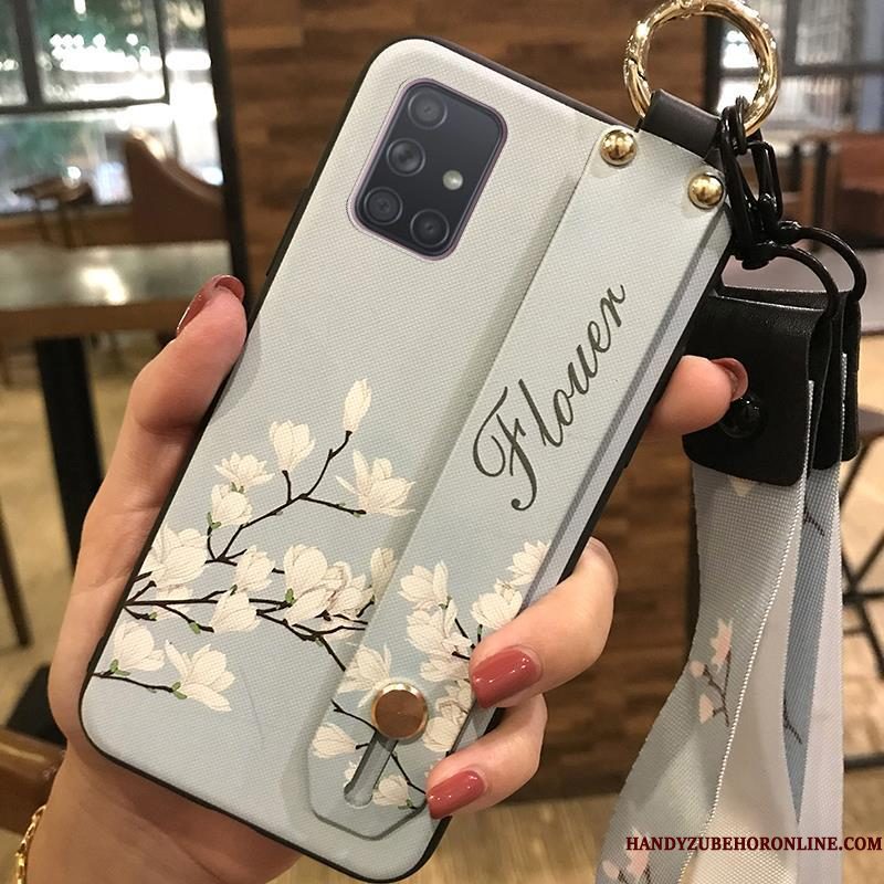 Hoesje Samsung Galaxy A71 Scheppend Telefoon Vers, Hoes Samsung Galaxy A71 Zacht Hanger Bloemen