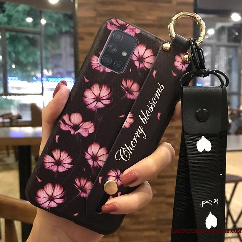 Hoesje Samsung Galaxy A71 Scheppend Telefoon Vers, Hoes Samsung Galaxy A71 Zacht Hanger Bloemen