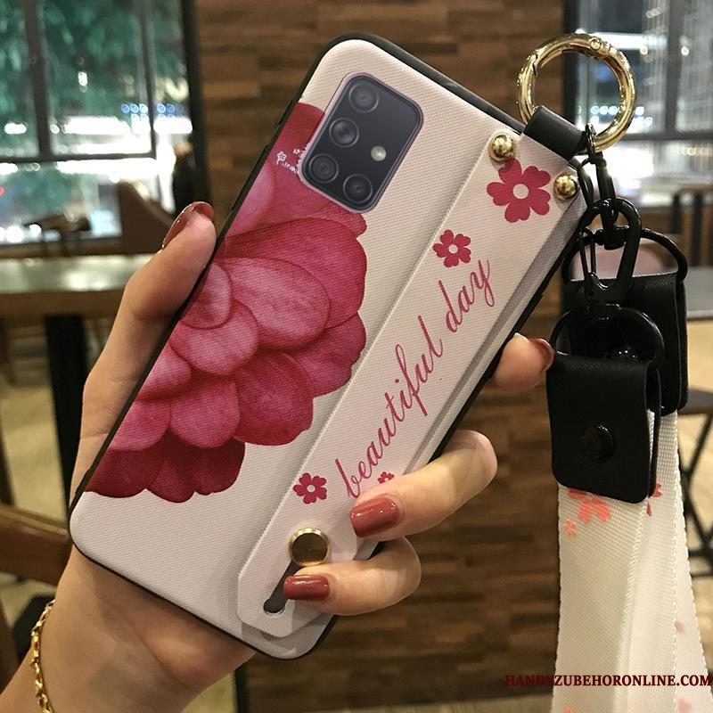 Hoesje Samsung Galaxy A71 Scheppend Telefoon Vers, Hoes Samsung Galaxy A71 Zacht Hanger Bloemen