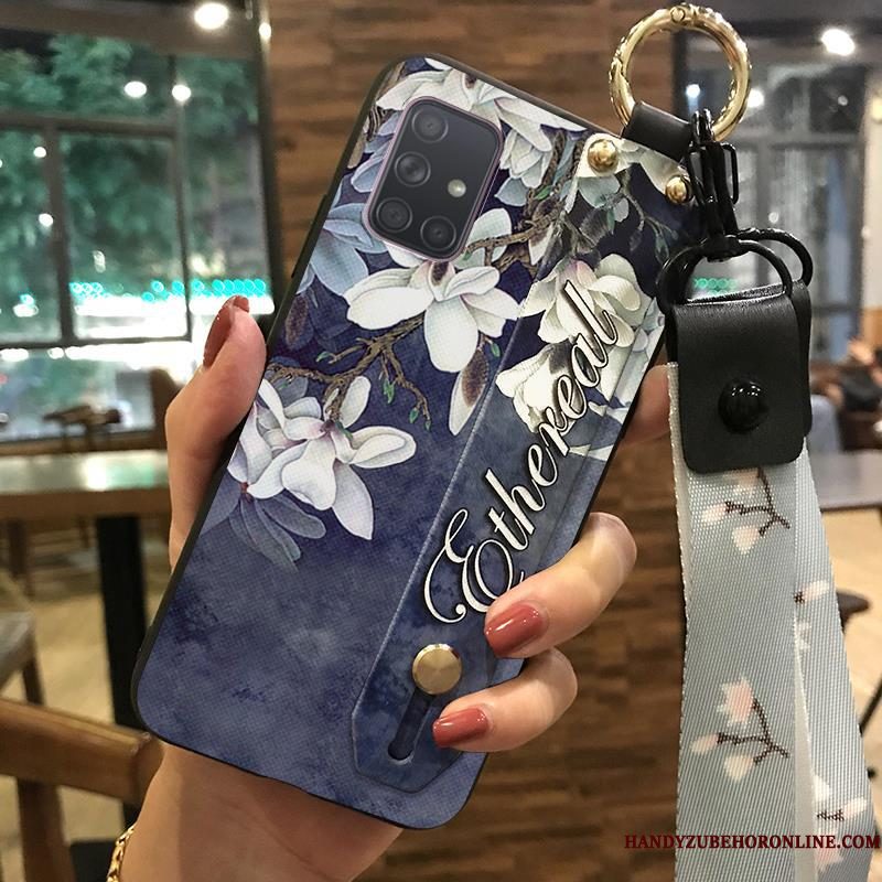 Hoesje Samsung Galaxy A71 Scheppend Telefoon Vers, Hoes Samsung Galaxy A71 Zacht Hanger Bloemen