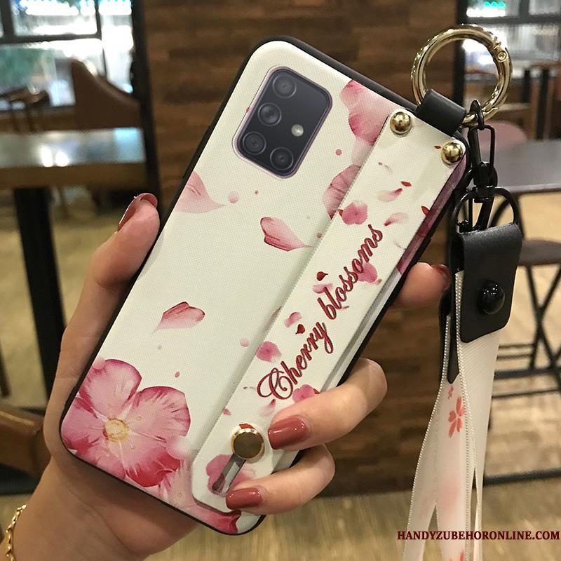 Hoesje Samsung Galaxy A71 Scheppend Telefoon Vers, Hoes Samsung Galaxy A71 Zacht Hanger Bloemen