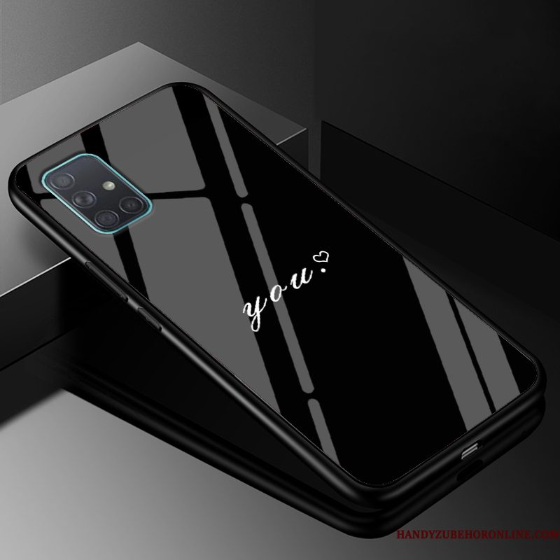 Hoesje Samsung Galaxy A71 Siliconen Persoonlijktelefoon, Hoes Samsung Galaxy A71 Bescherming Glas Anti-fall