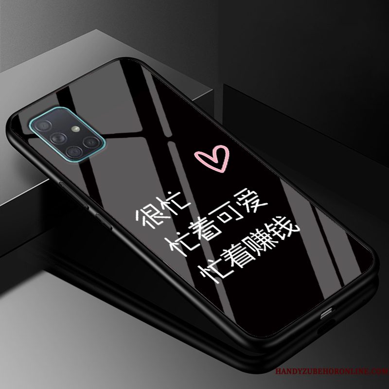 Hoesje Samsung Galaxy A71 Siliconen Persoonlijktelefoon, Hoes Samsung Galaxy A71 Bescherming Glas Anti-fall