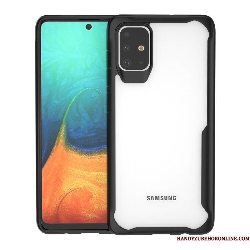 Hoesje Samsung Galaxy A71 Zacht Gasbag Anti-fall, Hoes Samsung Galaxy A71 Bescherming Effen Kleurtelefoon