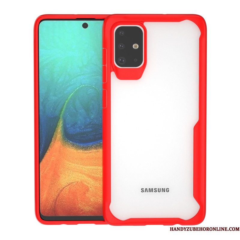 Hoesje Samsung Galaxy A71 Zacht Gasbag Anti-fall, Hoes Samsung Galaxy A71 Bescherming Effen Kleurtelefoon