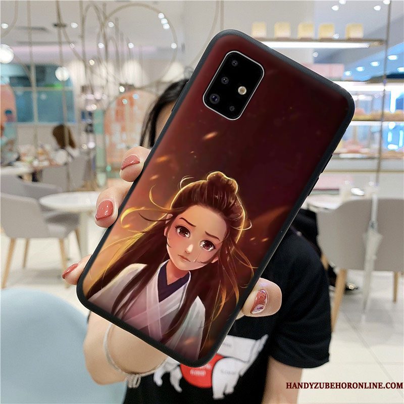 Hoesje Samsung Galaxy A71 Zakken Anti-fall Purper, Hoes Samsung Galaxy A71 Bescherming Telefoon Lovers