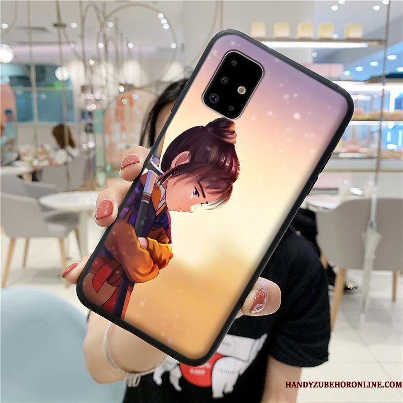 Hoesje Samsung Galaxy A71 Zakken Anti-fall Purper, Hoes Samsung Galaxy A71 Bescherming Telefoon Lovers