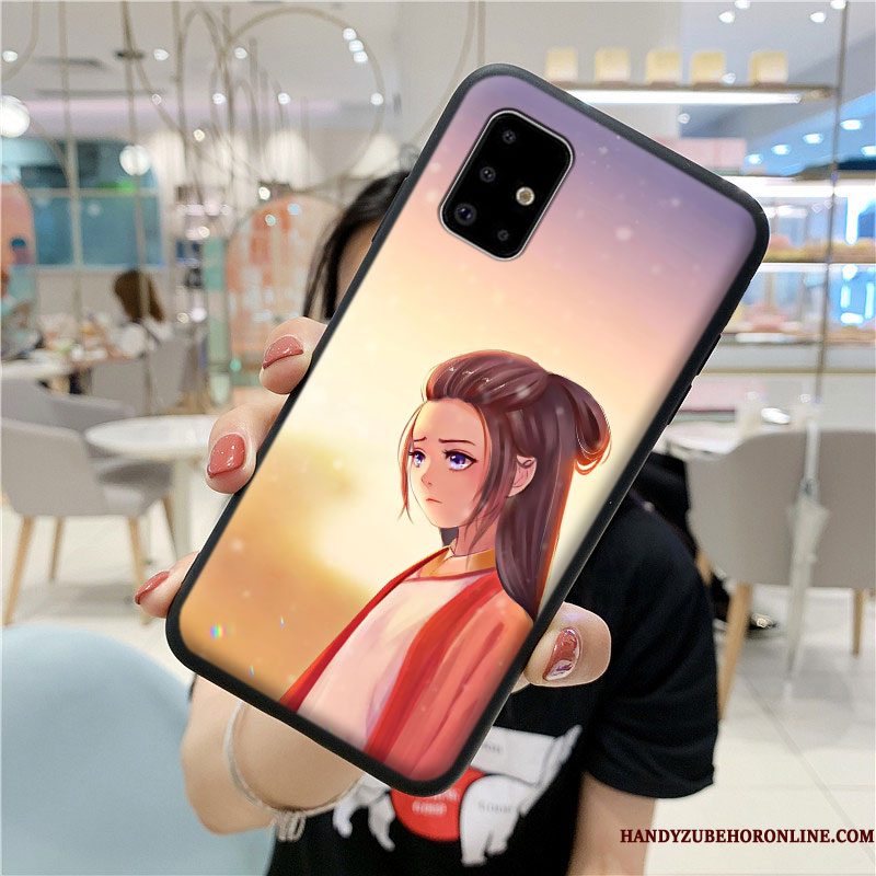 Hoesje Samsung Galaxy A71 Zakken Anti-fall Purper, Hoes Samsung Galaxy A71 Bescherming Telefoon Lovers