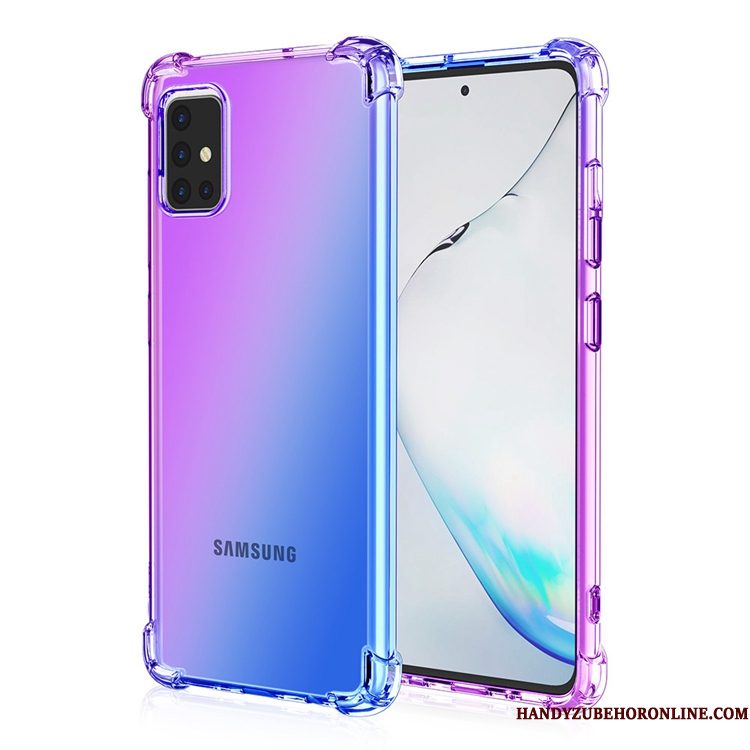 Hoesje Samsung Galaxy A71 Zakken Goud Roze, Hoes Samsung Galaxy A71 Gasbag Verloop