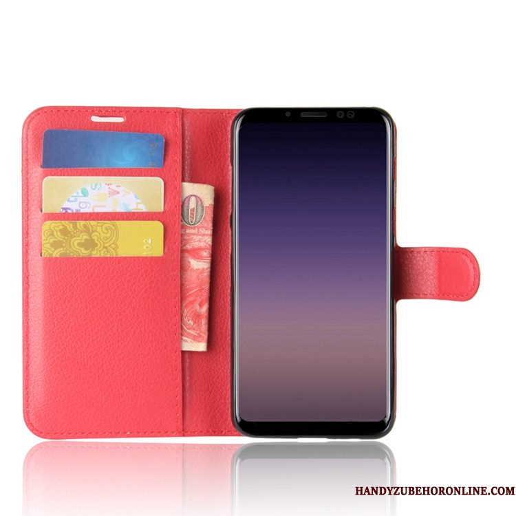 Hoesje Samsung Galaxy A8 2018 Bescherming Anti-fall Roze, Hoes Samsung Galaxy A8 2018 Zakken Trend Kaart