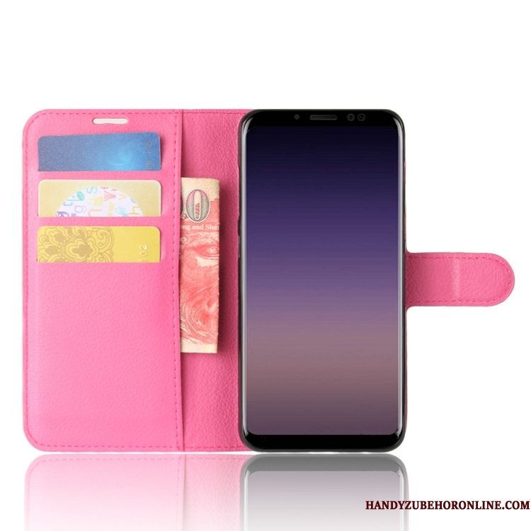 Hoesje Samsung Galaxy A8 2018 Bescherming Anti-fall Roze, Hoes Samsung Galaxy A8 2018 Zakken Trend Kaart