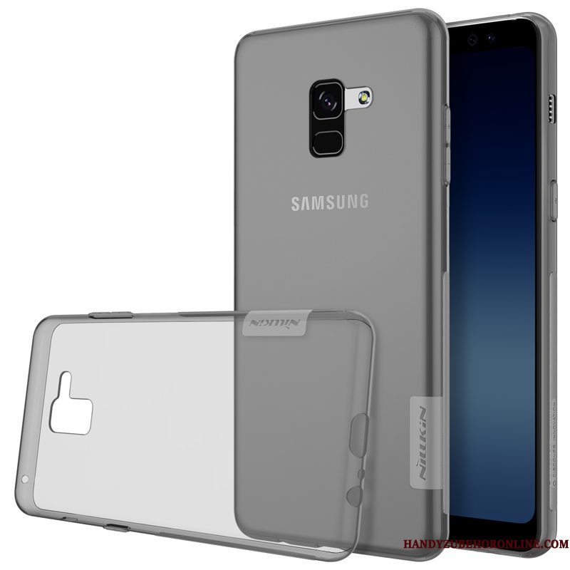 Hoesje Samsung Galaxy A8 2018 Siliconen Doorzichtig Antislip, Hoes Samsung Galaxy A8 2018 Zacht Goudtelefoon