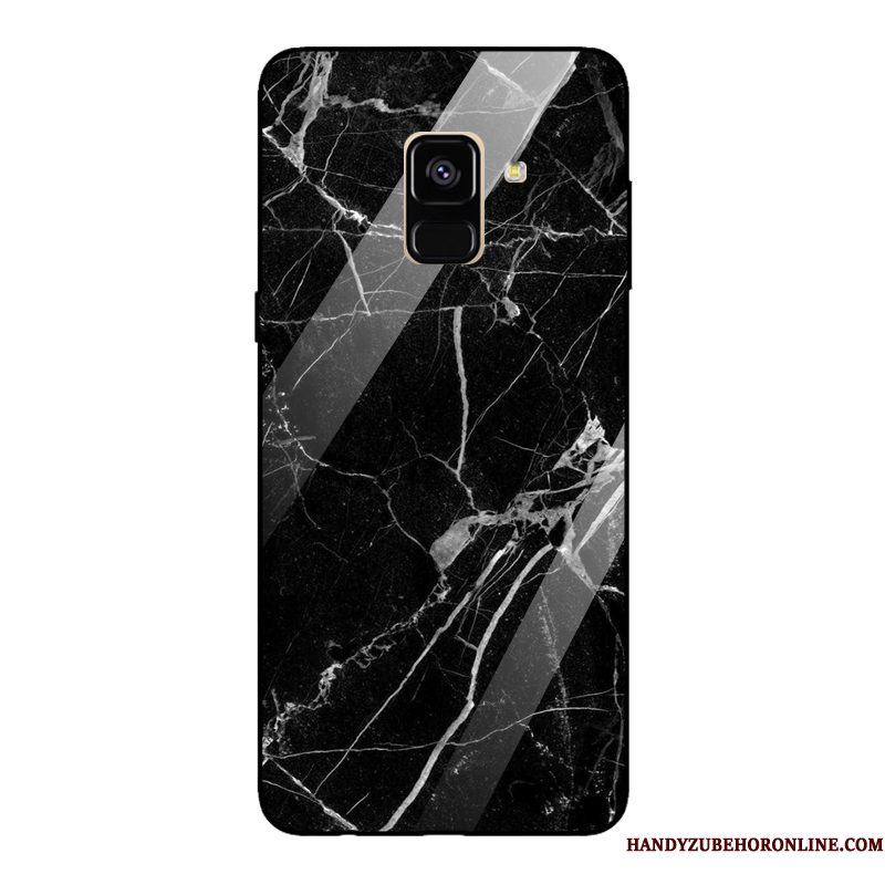 Hoesje Samsung Galaxy A8 2018 Telefoon Gehard Glas, Hoes Samsung Galaxy A8 2018 Grote Patroon