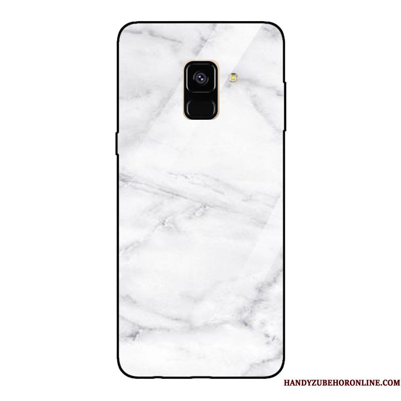 Hoesje Samsung Galaxy A8 2018 Telefoon Gehard Glas, Hoes Samsung Galaxy A8 2018 Grote Patroon