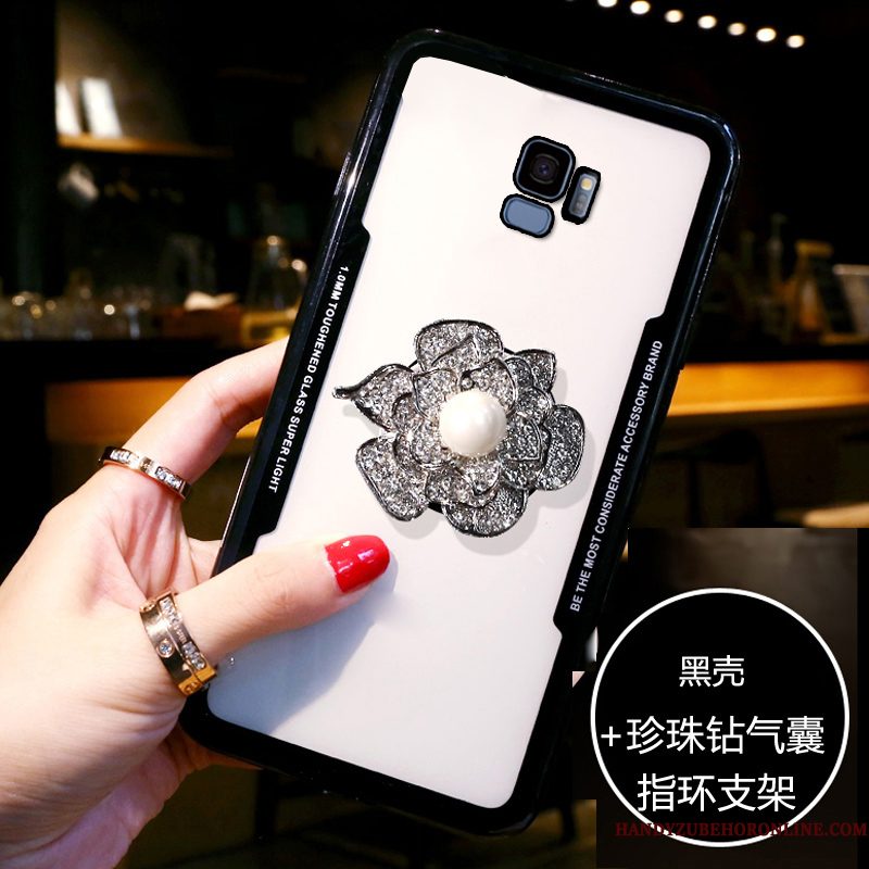 Hoesje Samsung Galaxy A8 2018 Zakken Bloementelefoon, Hoes Samsung Galaxy A8 2018 Strass