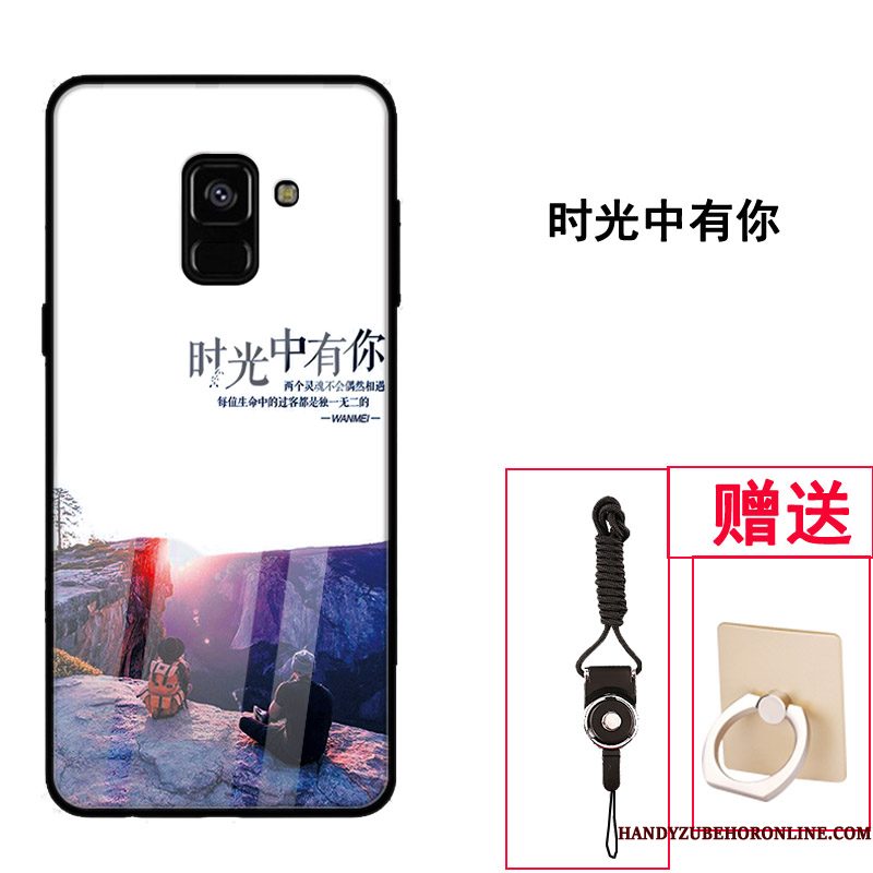 Hoesje Samsung Galaxy A8 2018 Zakken Glas Pas, Hoes Samsung Galaxy A8 2018 Bescherming Patroon Anti-fall