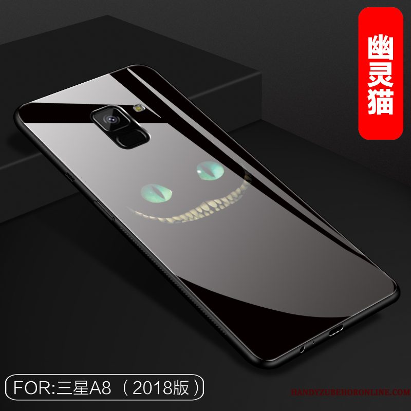 Hoesje Samsung Galaxy A8 2018 Zakken Trend Persoonlijk, Hoes Samsung Galaxy A8 2018 Scheppend Anti-fall Spiegel