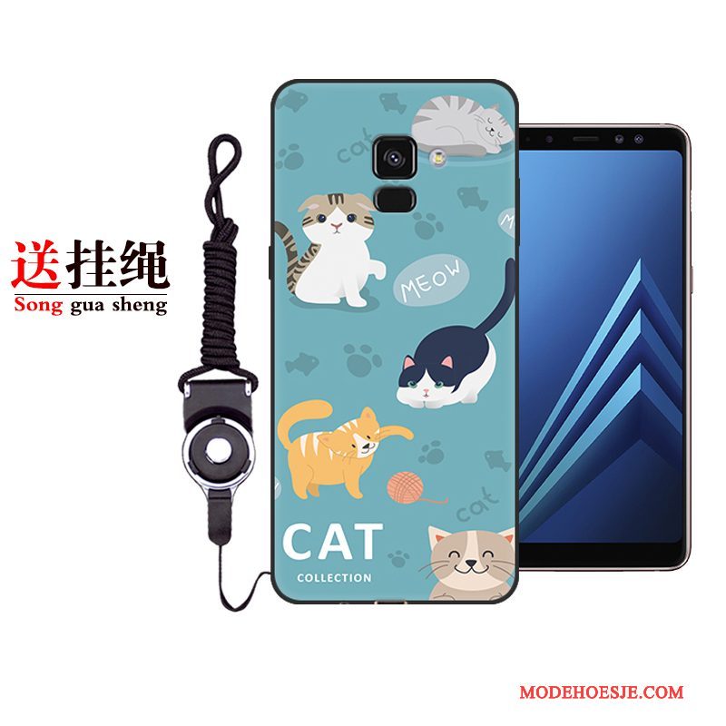 Hoesje Samsung Galaxy A8 Bescherming Anti-fall Purper, Hoes Samsung Galaxy A8 Siliconen