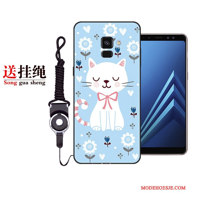 Hoesje Samsung Galaxy A8 Bescherming Anti-fall Purper, Hoes Samsung Galaxy A8 Siliconen