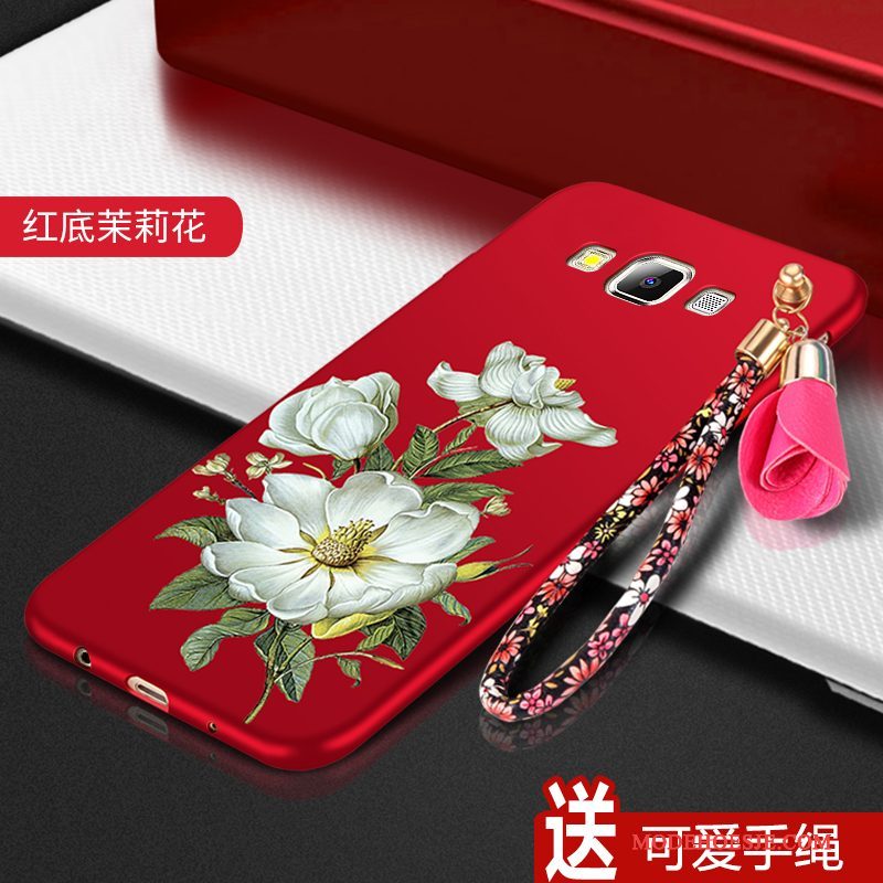 Hoesje Samsung Galaxy A8 Bescherming Anti-falltelefoon, Hoes Samsung Galaxy A8 Siliconen Trend Rood