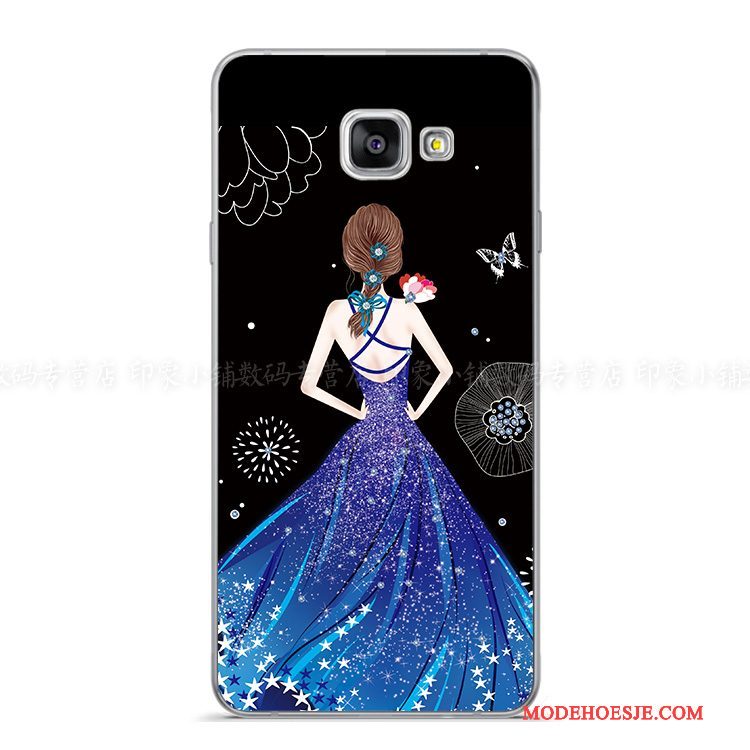 Hoesje Samsung Galaxy A8 Bescherming Anti-falltelefoon, Hoes Samsung Galaxy A8 Zacht Purper Dun