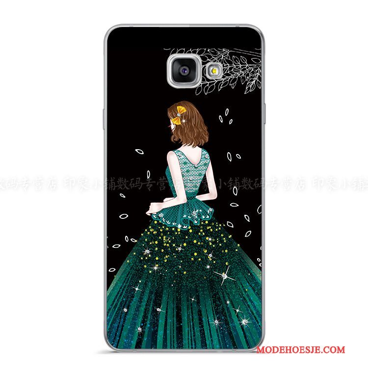 Hoesje Samsung Galaxy A8 Bescherming Anti-falltelefoon, Hoes Samsung Galaxy A8 Zacht Purper Dun