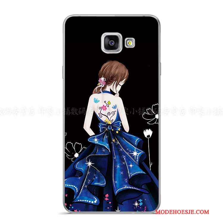 Hoesje Samsung Galaxy A8 Bescherming Anti-falltelefoon, Hoes Samsung Galaxy A8 Zacht Purper Dun